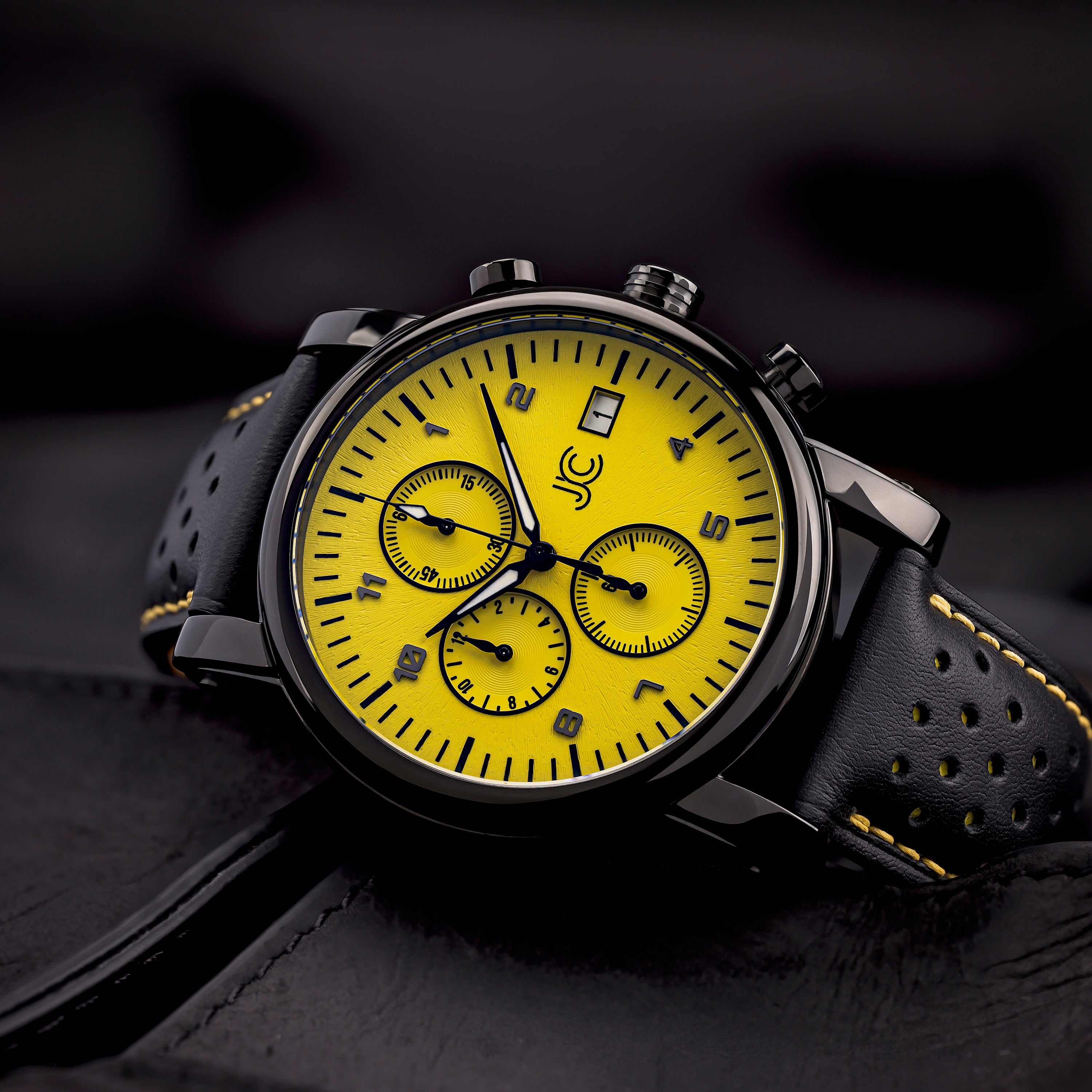 J.Ciro S3 Yellow Dial Chronograph Watch