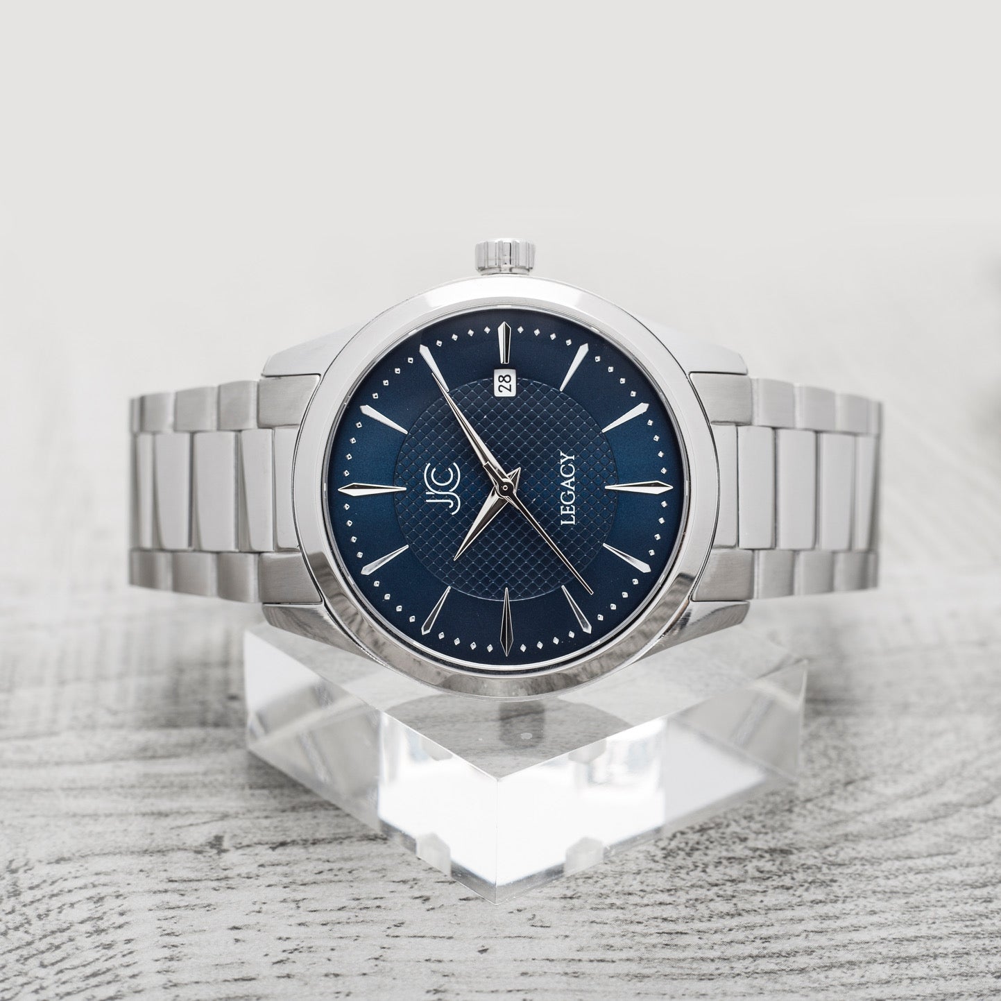 J.Ciro Legacy Steel Blue Watch with Metal Bracelet