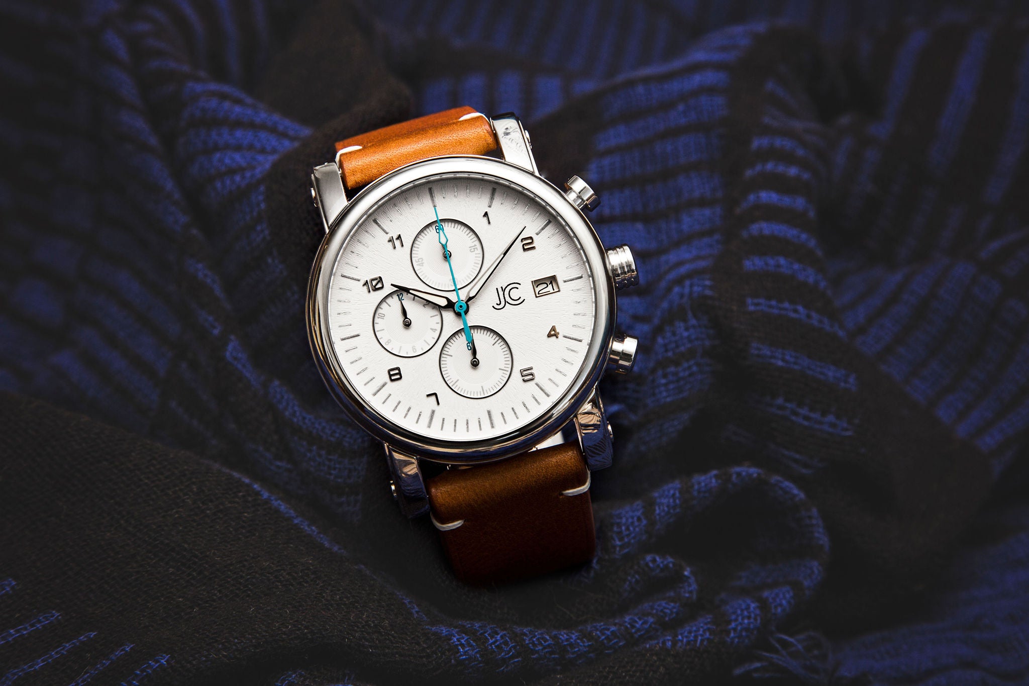 J.Ciro S3 White Dial Chronograph Watch