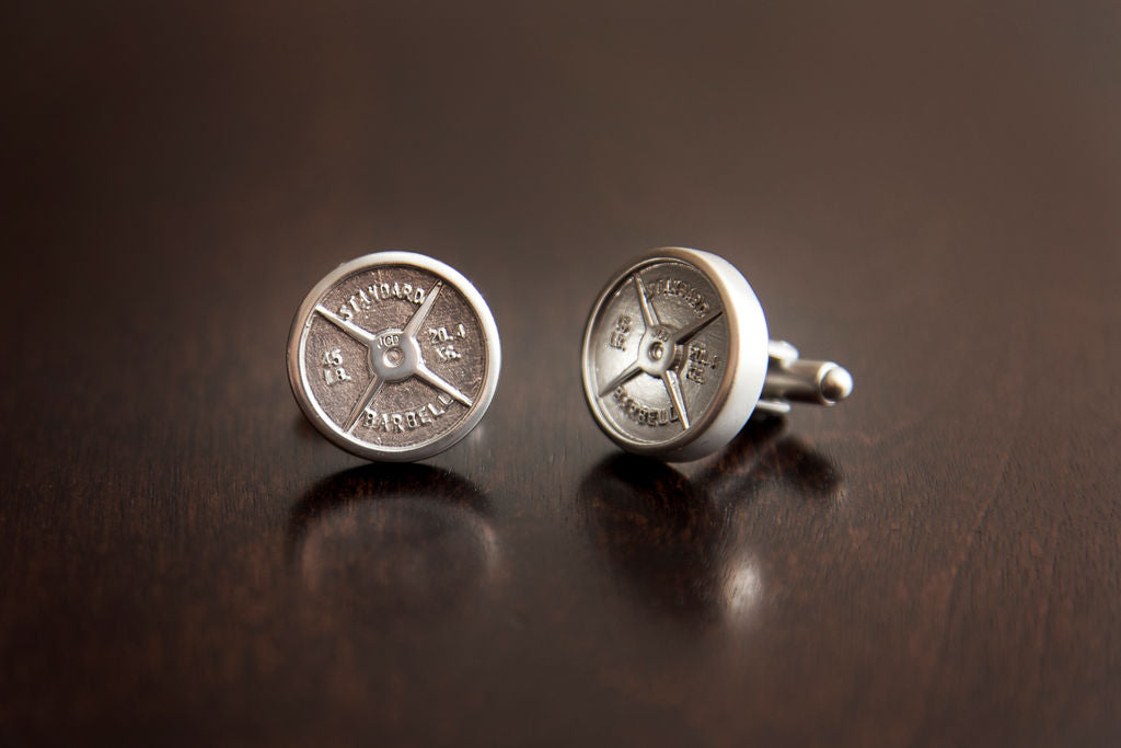 Barbell Plate Cuff Links