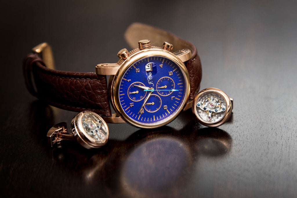 Rose Gold Tourbillon Cuff Links