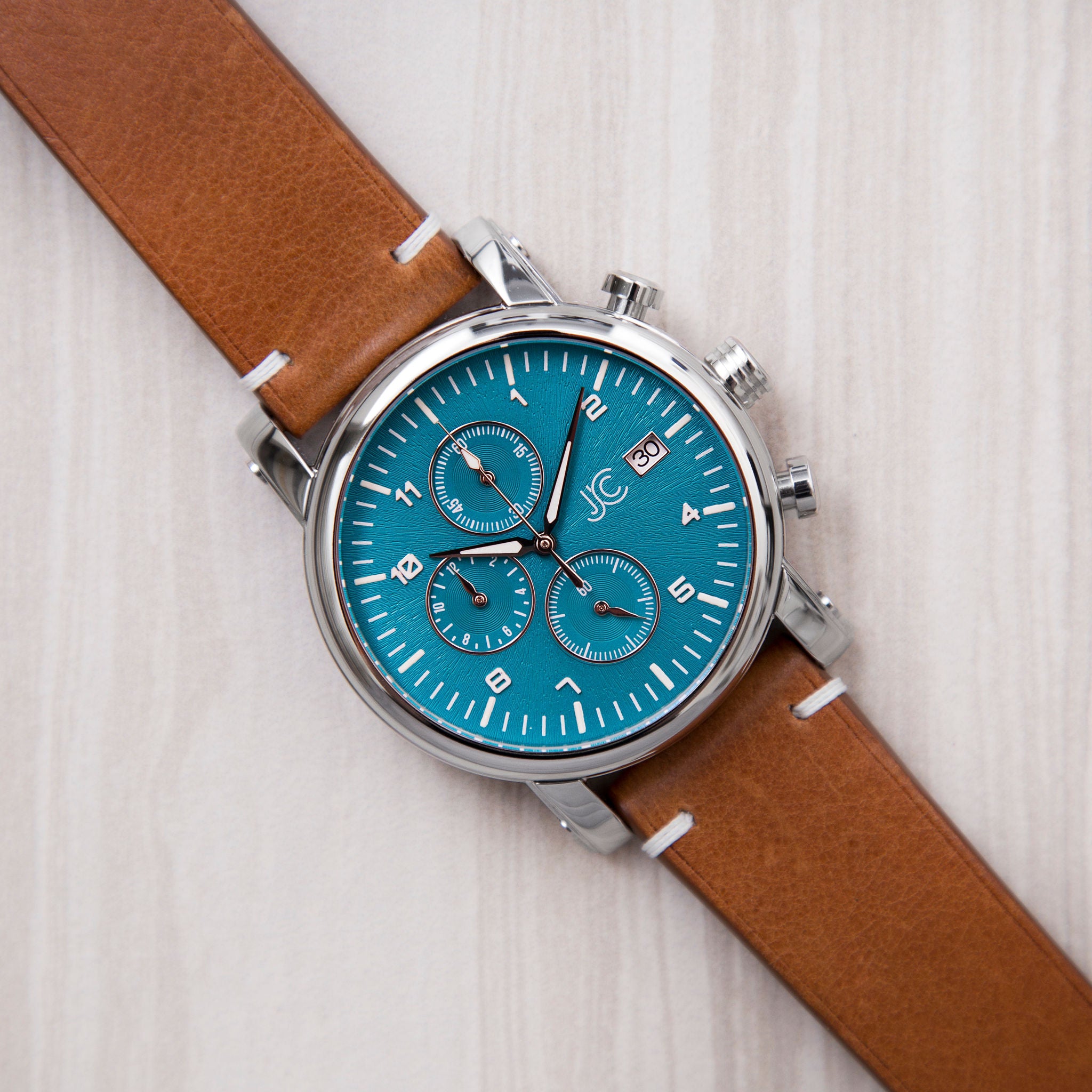 J.Ciro S3 Teal Dial Chronograph Watch