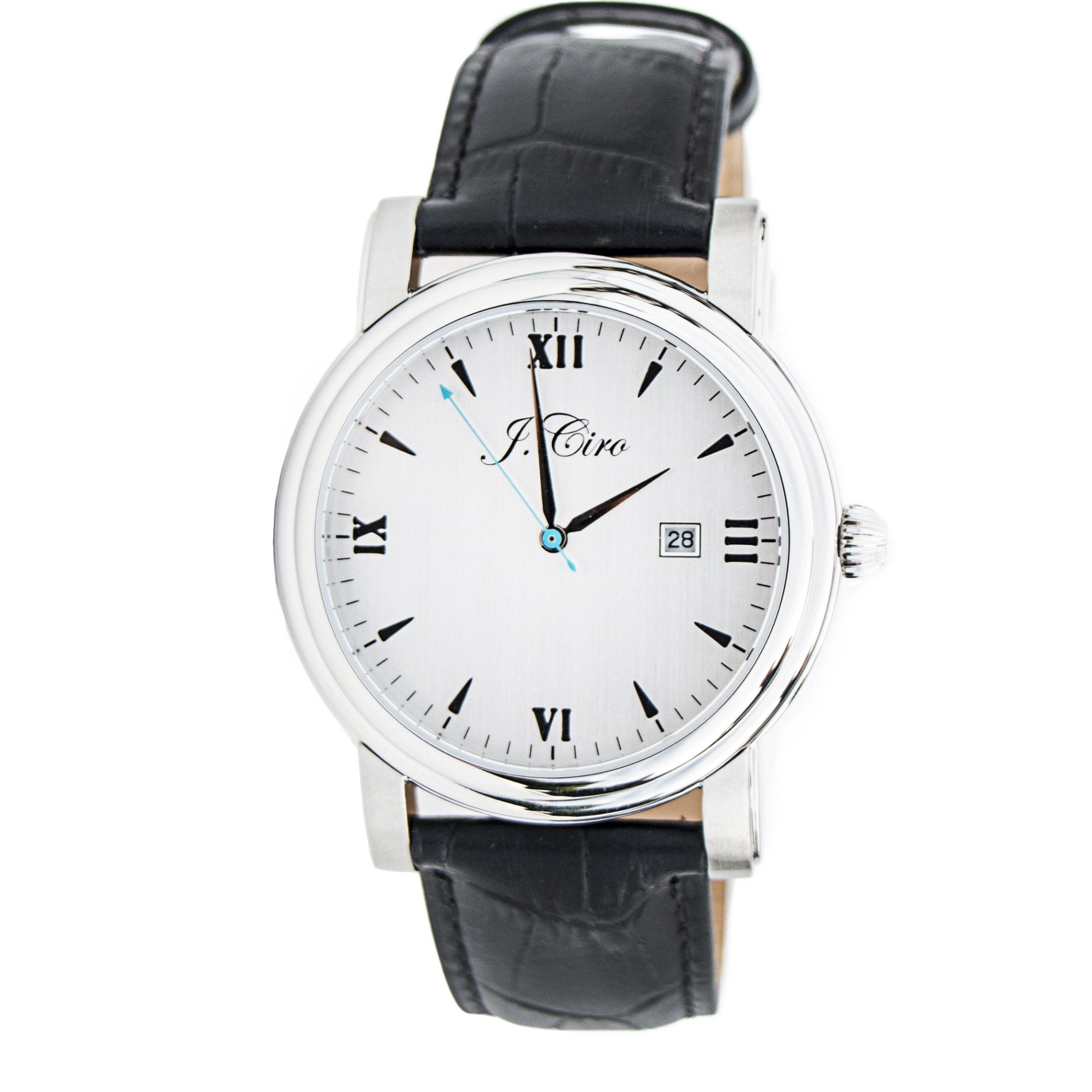 J.Ciro Ambassador Steel White Dress Watch